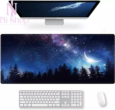 Extended Large Gaming Mouse Pad Starry Sky Keyboard Mouse Mat Desk Pads XXL Soft • $21.99