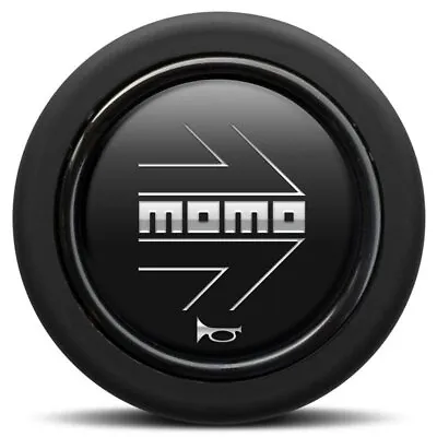 New MOMO Steering Wheel Horn Button Black / Silver • $21.99