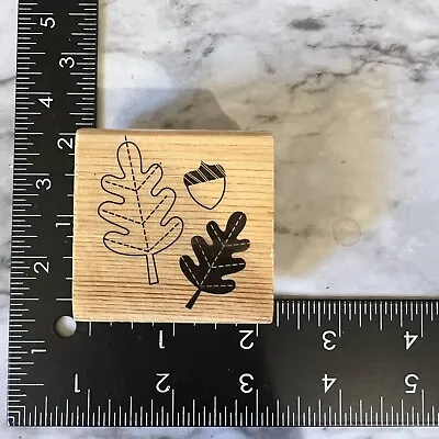 Rubber Stamp Fall Leaves Acorn Stitched Maple Oak • $3