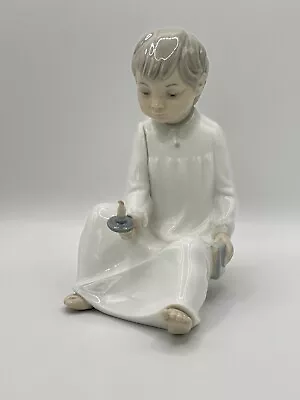 Vintage Zaphir Spain Night Boy Child With Candle Flawed *** • $40