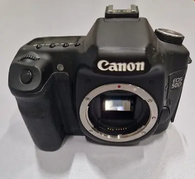 Canon EOS 50D 15.1MP Digital SLR Camera Only Body Black Used For Parts/Repair • £35.91