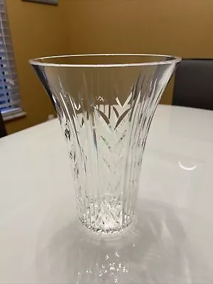 Sunning Estate Waterford Crystal  “GLENCAR” Flower Vase Centerpiece 10  Tall • $67.46