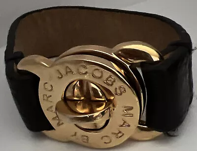 Marc By Marc Jacobs Katie Turnlock Leather Bracelet In Black • $30