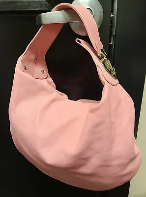 Marc Jacobs Pushlock Large Hobo Pink Leather Bag - Pre-Loved • $220