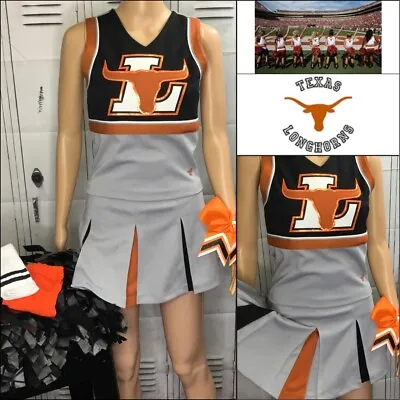 Cheerleading Uniform College Vintage Texas Longhorns Real Set Adult S • $280