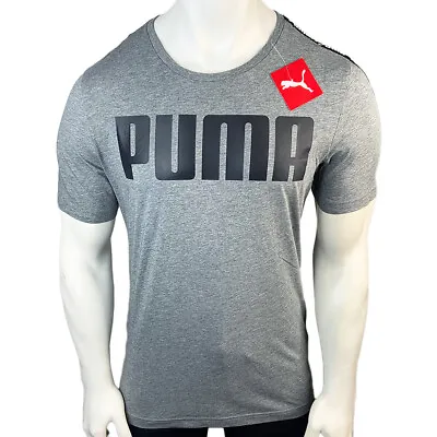 Nwt Puma Msrp $40.99 Power Rebel Tee Men's Gray Short Sleeve T-shirt Size M • $20.99