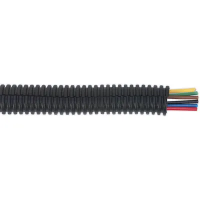 Split Convoluted Cable Sleeving - 200 Metres - 12-16mm Diameter - Flexible Nylon • £144.99