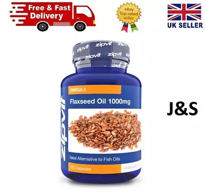 Flax Seed Oil 1000mg Rich Source Of Omega 3 Alternative To Fish Oil 120 Pcs • £13.89