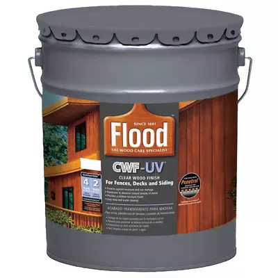 Flood Clear UV Exterior Wood Finish For Fences Decks Siding Stain 1/5 Gallon • $165.88