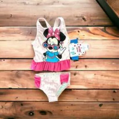 Disney Junior Minnie Mouse 2 Pc. Swim Suit Size 4T • $15