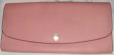 Michael Kors Saffiano Colorblock Wallet Peach With Gold Hardware • $35.20