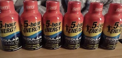 5-hour ENERGY Regular Strength Berry 1.93 Oz 6 Bottles Exp 11/2025 • $14.99