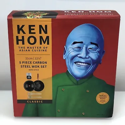 £29.95 • Buy Ken Hom 5-Piece Carbon Steel Wok Set (31cm)  🥘 