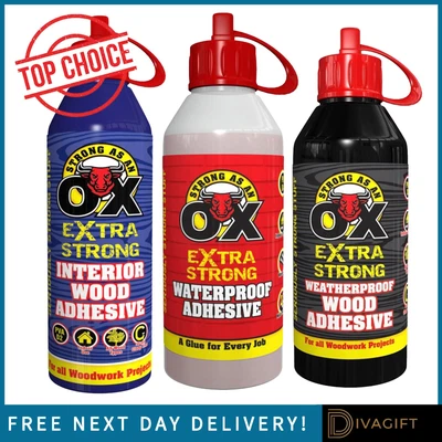 £4.99 • Buy Wood Adhesive Glue Extra Strong PVA PU Interior Exterior Waterproof Weatherproof