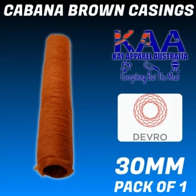 $7 • Buy Devro 30mm Cabana Brown Collagen Sausage Casings Pack Of 1, Butchers Sausage