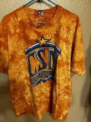 Crosby Stills And Mash CSN Tee Size XL Yellow Concert Shirt ‘05 • $10.28