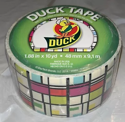 GEOMETRIC SQUARES Duck Brand Duck Tape Factory Sealed BNIP • $6.99