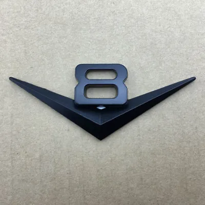 Auto Car Black V8 Vintage Chrome Trunk Metal Emblem Badge Decal Sticker • $7.41