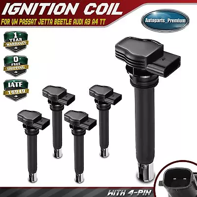 $71.99 • Buy 5Pcs Ignition Coil Pack For Volkswagen Passat Jetta Beetle Rabbit Audi L5 2.5L