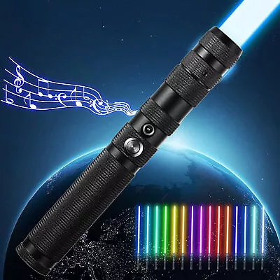 Lightsaber RGB Heavy Dueling Metal Handle Light Saber Toy 7 Colors Changeable • £17.79