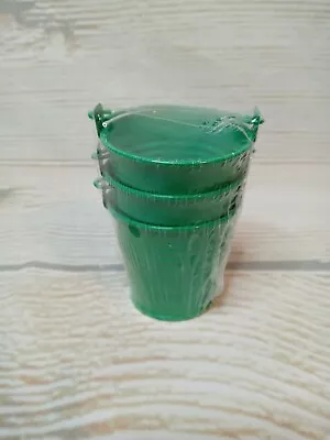 New! Set Of 3 MINI Green Metal Bucket Table Decor Vase Crafts Pail St Patrick's • $3.99