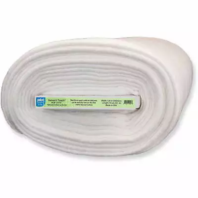 Natural Cotton Quilting Batting Off-White 120  X 10 Yards By The Bolt • $82.43