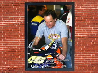 Barry Sheene On Rossi's Honda A3 Size Print Poster On Photographic Paper • £9.99