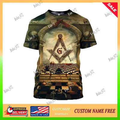 G Freemasonry Mason Grand Lodge Shirt 3D Over Print All S-5XL • $26.98
