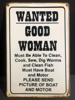 £6.99 • Buy Wanted Good Woman Metal Sign Funny Novelty Gift Idea
