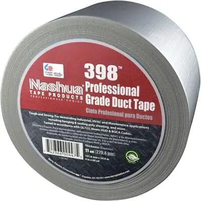NASHUA Professional Grade Silver Duct Tape 3  X 60yds #398 One Roll • $19.98