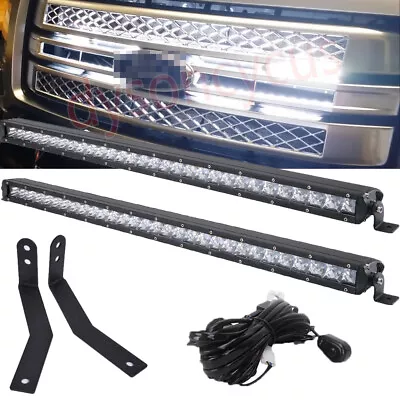 Fit 09-14 Ford F150 Inside Grille Dual 31'' 150W Slim LED Light Bar Upgrade Kits • $114.95