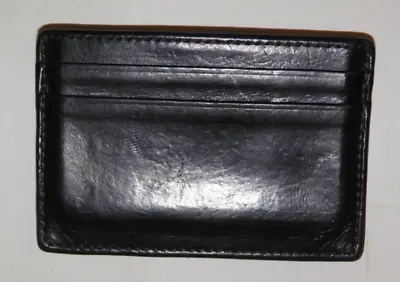 Coach Black Leather Card ID Holder Wallet Belt Clip • $24.99