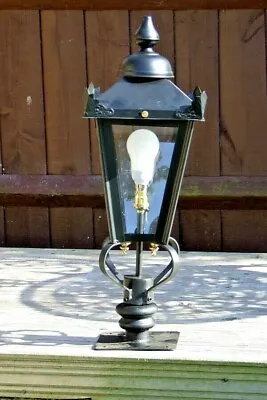 £140 • Buy USED Ex-Display 71cm Black Victorian Driveway Pillar Top Light And Lantern Set