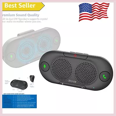 USB Bluetooth Car Speakerphone With Multipoint Connectivity And Hands-Free Calls • $65.99