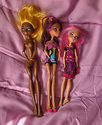 Used Monster High Doll Lot Of 3 Howleen Clawdia Clawdeen • $24