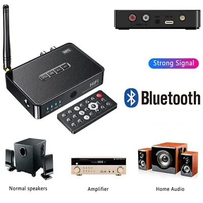 Bluetooth 5.1 Receiver NFC Wireless RCA To 3.5mm 6.5mm Aux Audio Stereo Adapter • $17.85