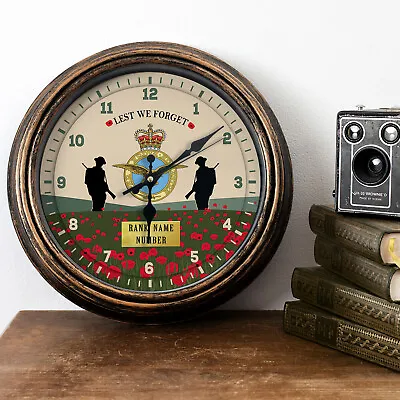 Royal Air Force Clock Personalised Wall British RAF Military Veteran Gift VPC72 • £22.95