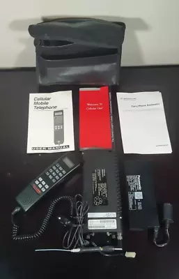 Vintage Motorola CellularOne Car Cellular Mobile Phone 1992 With Case And Manual • $75