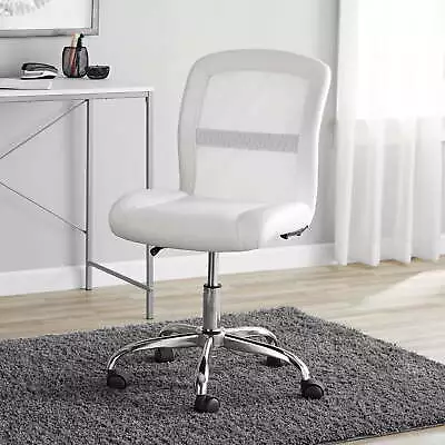 Mid-Back Vinyl Mesh Swivel Task Office Chair Ergonomic Computer Desk Chair White • $55.31