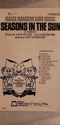 Concert Band Sheet Music Marching Seasons In The Sun  Vintage  • $9.99