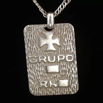 VTG Sterling Silver - Religious Maltese Cross Pendant 16  Necklace - 16g • $8.60