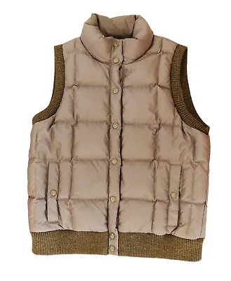 J. Crew Puffer Down Vest Mocha Taupe 29324 Women’s Size M • $13.99