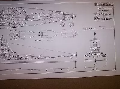 USS Washington BB56 Ship Boat Model Boat Plans • $19.99