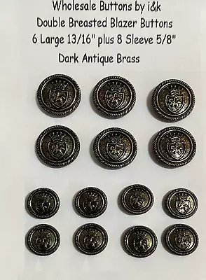 1 Set Of Celtic Crest Dark Men's Or Women's Blazer Metal Buttons Double Breasted • $23.30