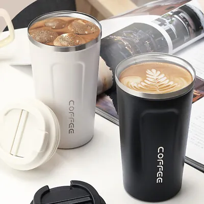 $4.88 • Buy Insulated Coffee Mug Vacuum Travel Cup Thermal Stainless Steel Flask Reusable Y