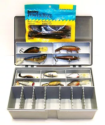 Vintage Flambeau Lite FORCE Fishing Tackle Box Removable Trays + Crankbait Lures • $24