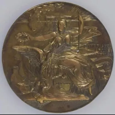 Athens 1906 Olympic Gilded Bronze Medal • $1600