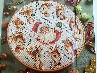 £4.99 • Buy (X3) Sleigh Bells Santa And Reindeer Sampler Christmas Cross Stitch Chart