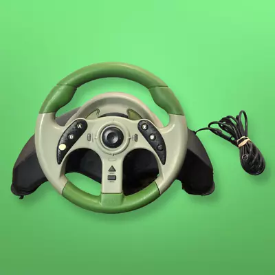 Mad Catz GREEN Steering Wheel Mc2 ORIGINAL Xbox Wheel Only • $37.99