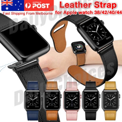 $11.95 • Buy For Apple Watch 7 SE 6 5 4 3 2 1 IWatch 38/40/42/44/41/45 Leather Strap Band